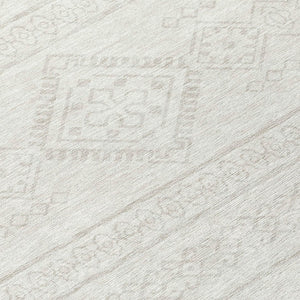 Homeroots 3' Stylish Beige & Brown Southwestern Washable Rug For Indoor And Outdoor Living Spaces Decor 8' Round Polyester 593692