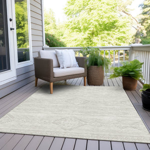 Homeroots 3' Stylish Beige & Brown Southwestern Washable Rug For Indoor And Outdoor Living Spaces Decor 9' X 12' Polyester 593694