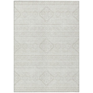 Homeroots 3' Stylish Beige & Brown Southwestern Washable Rug For Indoor And Outdoor Living Spaces Decor 9' X 12' Polyester 593694