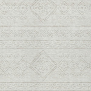 Homeroots 3' Stylish Beige & Brown Southwestern Washable Rug For Indoor And Outdoor Living Spaces Decor 9' X 12' Polyester 593694