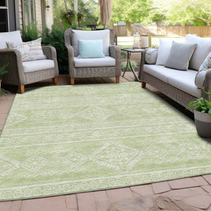 Homeroots 3' Stylish Beige & Brown Southwestern Washable Rug For Indoor And Outdoor Living Spaces Decor 3' X 5' Polyester 593696