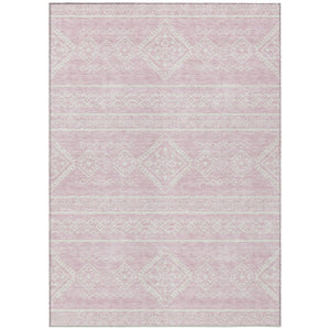 HomeRoots 9' Durable Pink and Ivory Southwestern Indoor Outdoor Area Rug - Washable, Stylish & Versatile Decor 9' X 12' 593706