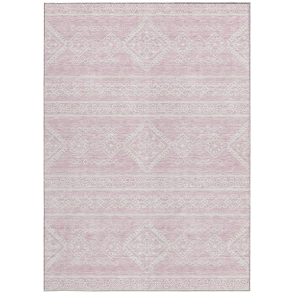 Homeroots 3' Stylish Beige & Brown Southwestern Washable Rug For Indoor And Outdoor Living Spaces Decor 10' X 14' Polyester 593707