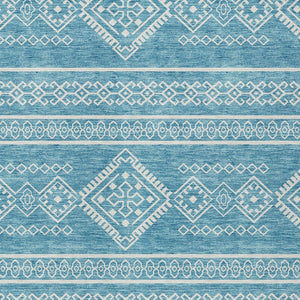 Homeroots 3' Stylish Beige & Brown Southwestern Washable Rug For Indoor And Outdoor Living Spaces Decor 5' X 8' Polyester 593727