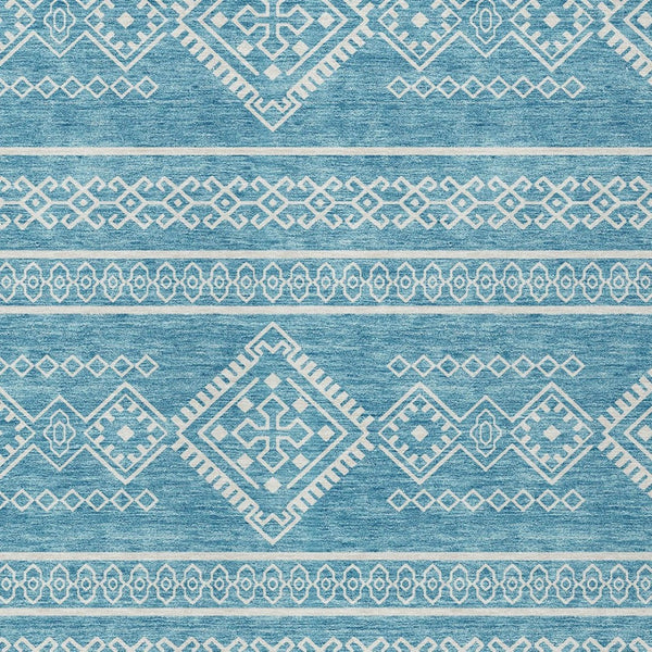 Homeroots 3' Stylish Beige & Brown Southwestern Washable Rug For Indoor And Outdoor Living Spaces Decor 5' X 8' Polyester 593727