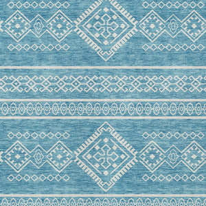 Homeroots 3' Stylish Beige & Brown Southwestern Washable Rug For Indoor And Outdoor Living Spaces Decor 9' X 12' Polyester 593730