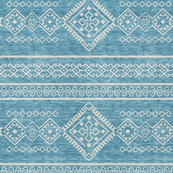 Homeroots 3' Stylish Beige & Brown Southwestern Washable Rug For Indoor And Outdoor Living Spaces Decor 9' X 12' Polyester 593730