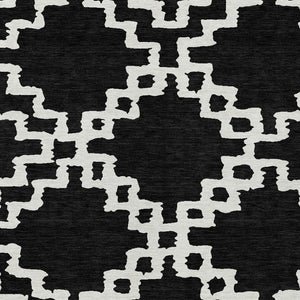 Homeroots 3' Artichoke Green And Ivory Geometric Washable Area Rug For Indoor And Outdoor Spaces, Durable Design 9' X 12' Polyester 593748