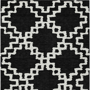 Homeroots 3' Artichoke Green And Ivory Geometric Washable Area Rug For Indoor And Outdoor Spaces, Durable Design 10' X 14' Polyester 593749