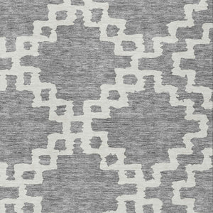 Homeroots 3' Artichoke Green And Ivory Geometric Washable Area Rug For Indoor And Outdoor Spaces, Durable Design 10' X 14' Polyester 593773