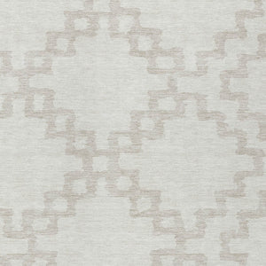 Homeroots 3' Artichoke Green And Ivory Geometric Washable Area Rug For Indoor And Outdoor Spaces, Durable Design 3' X 5' Polyester 593774