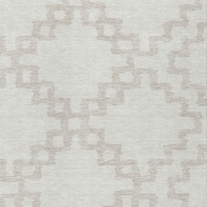 Homeroots 3' Artichoke Green And Ivory Geometric Washable Area Rug For Indoor And Outdoor Spaces, Durable Design 9' X 12' Polyester 593778