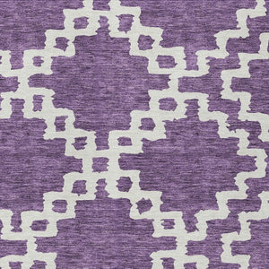 Homeroots 3' Artichoke Green And Ivory Geometric Washable Area Rug For Indoor And Outdoor Spaces, Durable Design 3' X 5' Polyester 593786