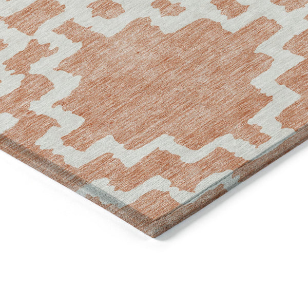 Homeroots 3' Artichoke Green And Ivory Geometric Washable Area Rug For Indoor And Outdoor Spaces, Durable Design 9' X 12' Polyester 593796