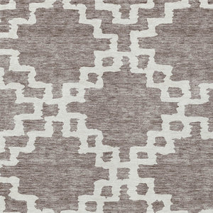 Homeroots 3' Artichoke Green And Ivory Geometric Washable Area Rug For Indoor And Outdoor Spaces, Durable Design 3' X 5' Polyester 593804