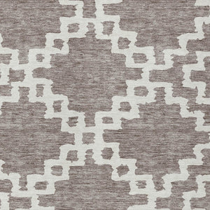 Homeroots 3' Artichoke Green And Ivory Geometric Washable Area Rug For Indoor And Outdoor Spaces, Durable Design 9' X 12' Polyester 593808