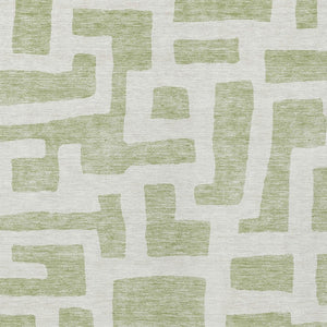 Homeroots 3' Artichoke Green Abstract Area Rug - Stylish, Washable Indoor-outdoor Design For All Spaces 8' X 10' Polyester 593819