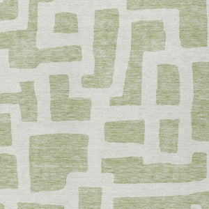 Homeroots 3' Artichoke Green Abstract Area Rug - Stylish, Washable Indoor-outdoor Design For All Spaces 9' X 12' Polyester 593820