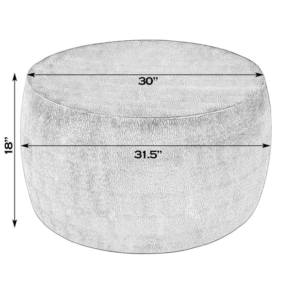 Butler Specialty Company 31.5" Round Stainless Steel Coffee Table In Antique Gold For Modern Spaces Antique Gold Stainless Steel 5938226-butler