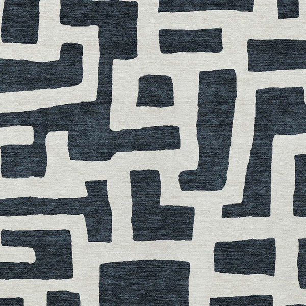 Homeroots 3' Artichoke Green Abstract Area Rug - Stylish, Washable Indoor-outdoor Design For All Spaces 5' X 8' Polyester 593823