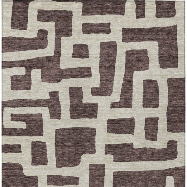 Homeroots 3' Artichoke Green Abstract Area Rug - Stylish, Washable Indoor-outdoor Design For All Spaces 3' X 5' Polyester 593828