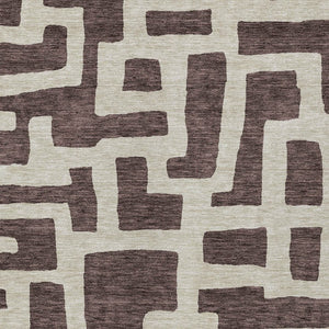 Homeroots 3' Artichoke Green Abstract Area Rug - Stylish, Washable Indoor-outdoor Design For All Spaces 5' X 8' Polyester 593829