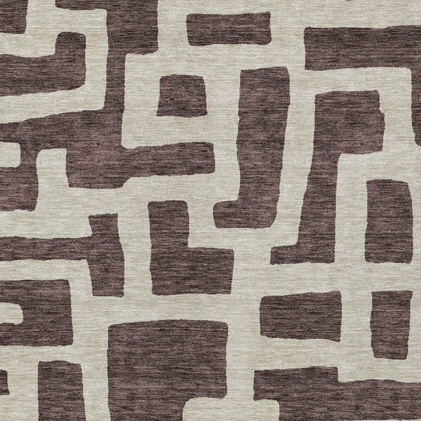 Homeroots 3' Artichoke Green Abstract Area Rug - Stylish, Washable Indoor-outdoor Design For All Spaces 5' X 8' Polyester 593829