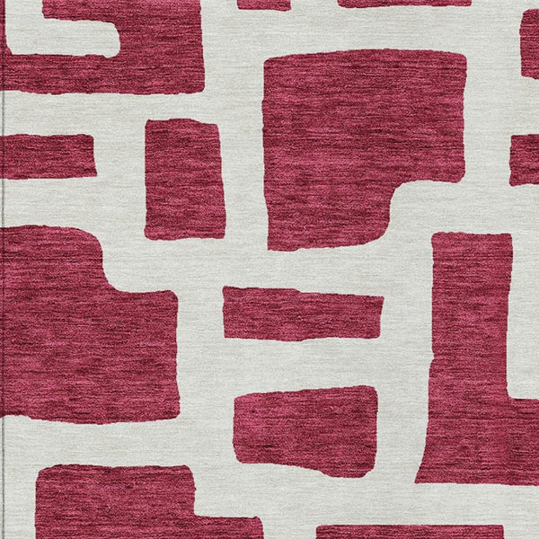 Homeroots 3' Artichoke Green Abstract Area Rug - Stylish, Washable Indoor-outdoor Design For All Spaces 5' X 8' Polyester 593835