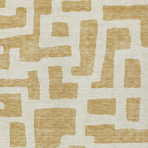 Homeroots 3' Artichoke Green Abstract Area Rug - Stylish, Washable Indoor-outdoor Design For All Spaces 5' X 8' Polyester 593847