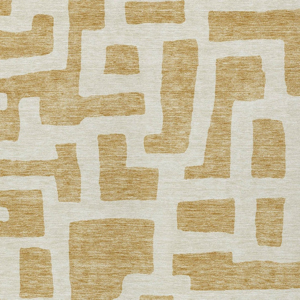 Homeroots 3' Artichoke Green Abstract Area Rug - Stylish, Washable Indoor-outdoor Design For All Spaces 5' X 8' Polyester 593847