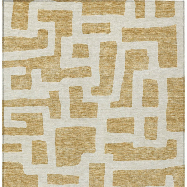 Homeroots 3' Artichoke Green Abstract Area Rug - Stylish, Washable Indoor-outdoor Design For All Spaces 10' X 14' Polyester 593851