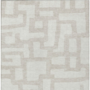 Homeroots 3' Artichoke Green Abstract Area Rug - Stylish, Washable Indoor-outdoor Design For All Spaces 3' X 5' Polyester 593858