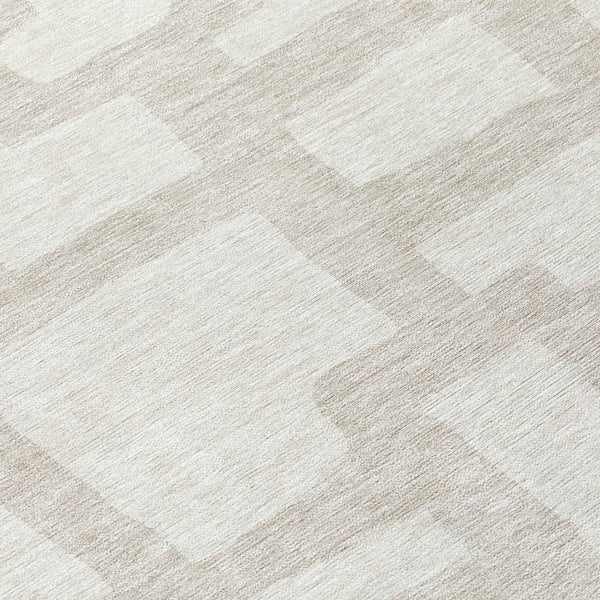 Homeroots 3' Artichoke Green Abstract Area Rug - Stylish, Washable Indoor-outdoor Design For All Spaces 8' Round Polyester 593860