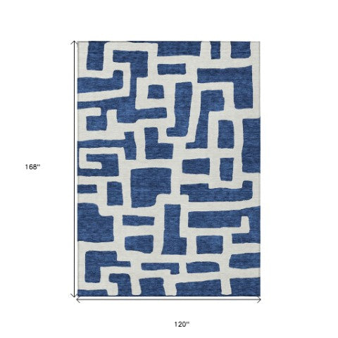 Homeroots 3' Artichoke Green Abstract Area Rug - Stylish, Washable Indoor-outdoor Design For All Spaces 10' X 14' Polyester 593869