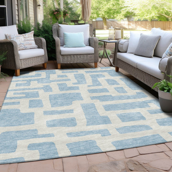 Homeroots 3' Artichoke Green Abstract Area Rug - Stylish, Washable Indoor-outdoor Design For All Spaces 9' X 12' Polyester 593894