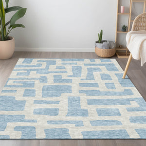 Homeroots 3' Artichoke Green Abstract Area Rug - Stylish, Washable Indoor-outdoor Design For All Spaces 9' X 12' Polyester 593894
