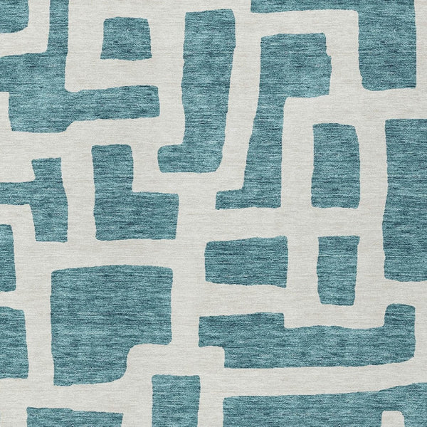 Homeroots 3' Artichoke Green Abstract Area Rug - Stylish, Washable Indoor-outdoor Design For All Spaces 3' X 5' Polyester 593896