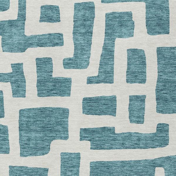 Homeroots 3' Artichoke Green Abstract Area Rug - Stylish, Washable Indoor-outdoor Design For All Spaces 8' X 10' Polyester 593899