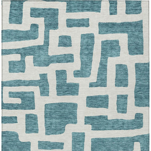Homeroots 3' Artichoke Green Abstract Area Rug - Stylish, Washable Indoor-outdoor Design For All Spaces 9' X 12' Polyester 593900