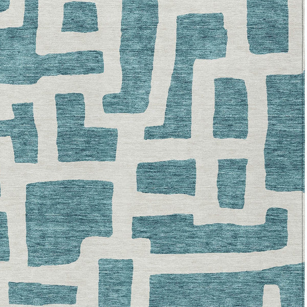 Homeroots 3' Artichoke Green Abstract Area Rug - Stylish, Washable Indoor-outdoor Design For All Spaces 10' X 14' Polyester 593901