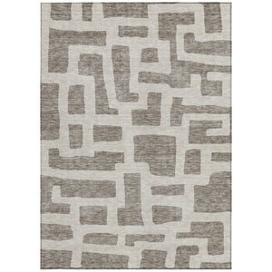 Homeroots 3' Artichoke Green Abstract Area Rug - Stylish, Washable Indoor-outdoor Design For All Spaces 3' X 5' Polyester 593902