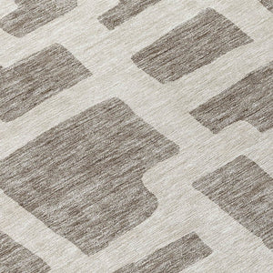 Homeroots 3' Artichoke Green Abstract Area Rug - Stylish, Washable Indoor-outdoor Design For All Spaces 8' Round Polyester 593904