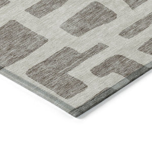 Homeroots 3' Artichoke Green Abstract Area Rug - Stylish, Washable Indoor-outdoor Design For All Spaces 9' X 12' Polyester 593906