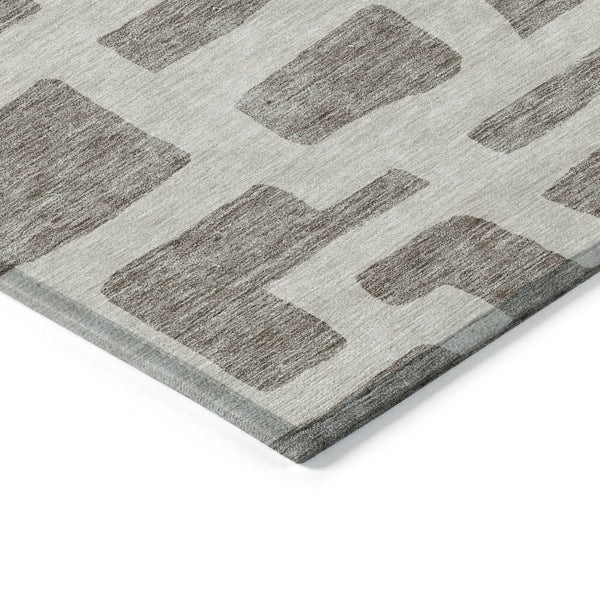 Homeroots 3' Artichoke Green Abstract Area Rug - Stylish, Washable Indoor-outdoor Design For All Spaces 9' X 12' Polyester 593906