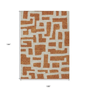 Homeroots 3' Artichoke Green Abstract Area Rug - Stylish, Washable Indoor-outdoor Design For All Spaces 9' X 12' Polyester 593912