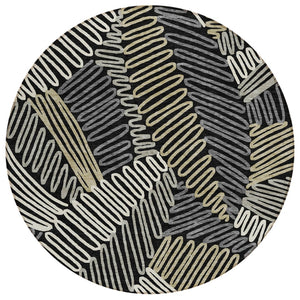 HomeRoots 5' Timeless Floral Washable Indoor Outdoor Area Rug - Durable, Stylish, Easy-Clean for Any Space 8' Round 593922