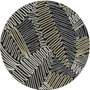 Homeroots 3' Floral Washable Area Rug In Artichoke Green, Brown, And Ivory For Indoor Or Outdoor Use 8' Round Polyester 593922