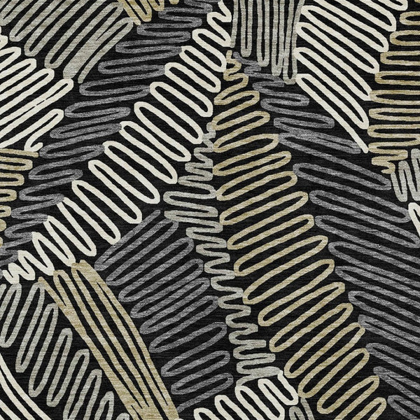 Homeroots 3' Floral Washable Area Rug In Artichoke Green, Brown, And Ivory For Indoor Or Outdoor Use 8' X 10' Polyester 593923