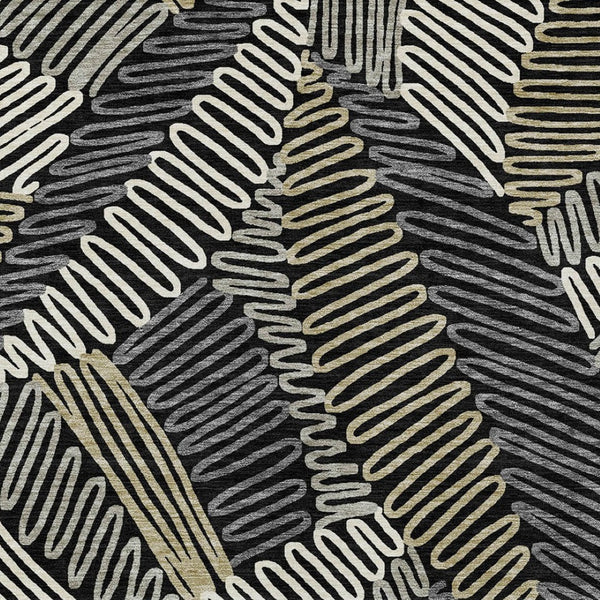 Homeroots 3' Floral Washable Area Rug In Artichoke Green, Brown, And Ivory For Indoor Or Outdoor Use 9' X 12' Polyester 593924