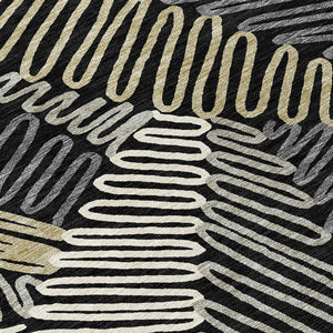 Homeroots 3' Floral Washable Area Rug In Artichoke Green, Brown, And Ivory For Indoor Or Outdoor Use 9' X 12' Polyester 593924